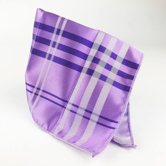 Pocket Square 100% Silk Cotton Candy Stripes - Picture 2 of 3